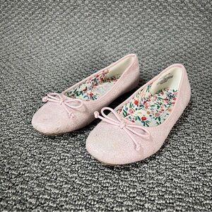 Nordstrom Glittery Pink Bow Dress Shoes